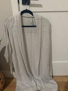 Athleta Heather Gray Open Cardigan